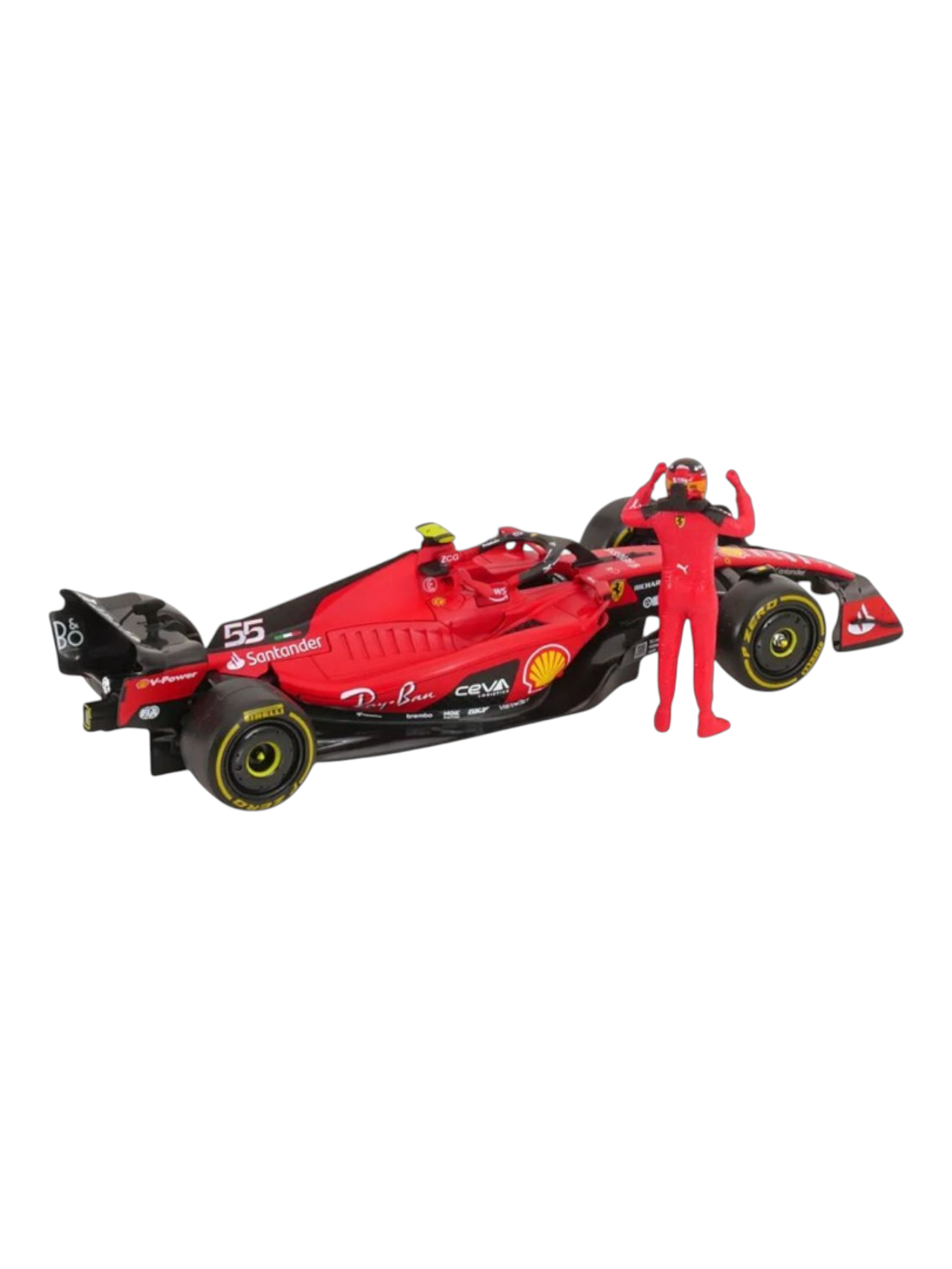 Bburago Formula 1 (F1) Ferrari SF-23 #55 Carlos Sainz Diecast 1:24 Scale