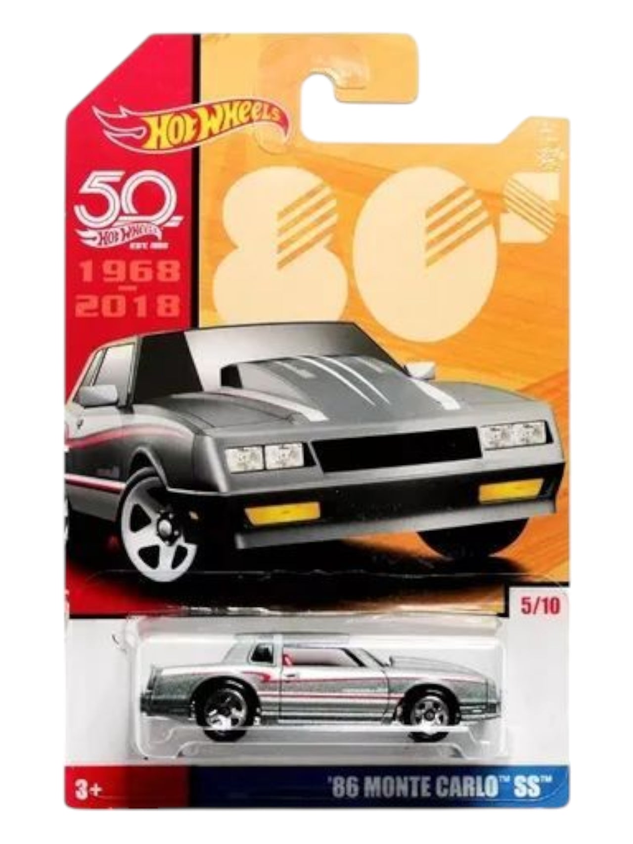 Hotwheels '86 Monte Carlo ss imported Card Art mainline 1:64 Scale