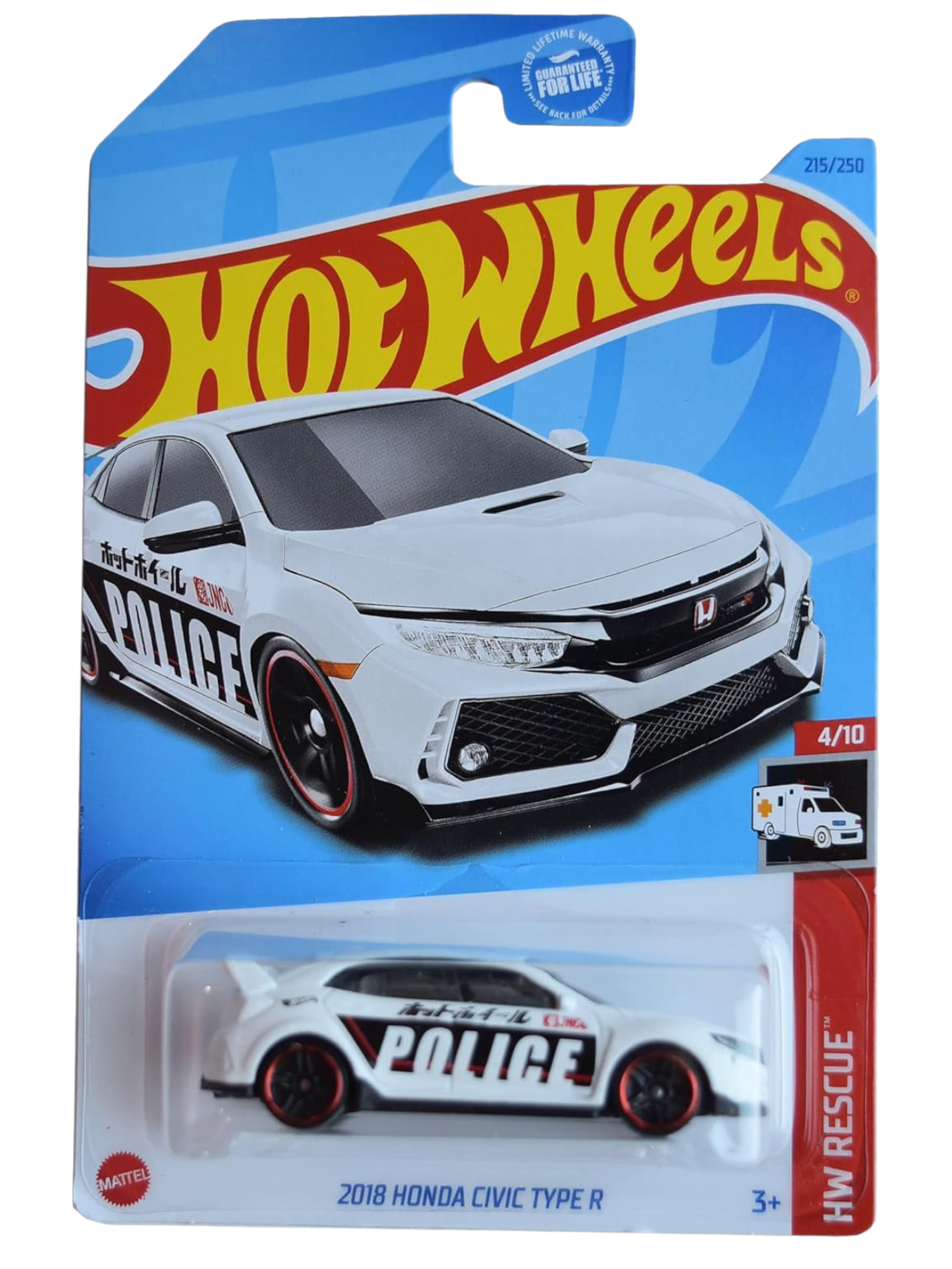 HotWheels 2018 Honda Civic Type R Imported Mainline 1:64 Scale HKJ21-N7C5