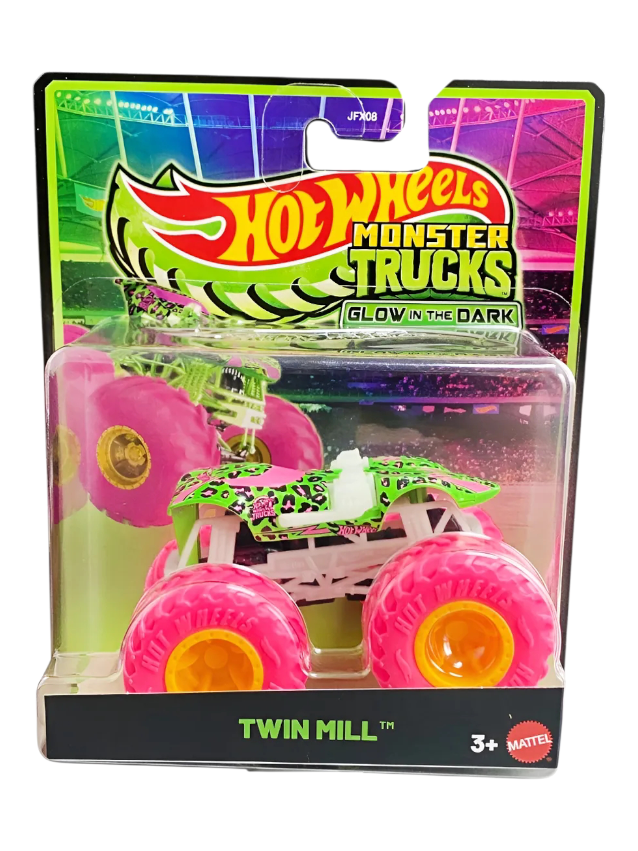 HotWheels monster truck glow in the dark TWIN MILL 1:64 Scale JFX08