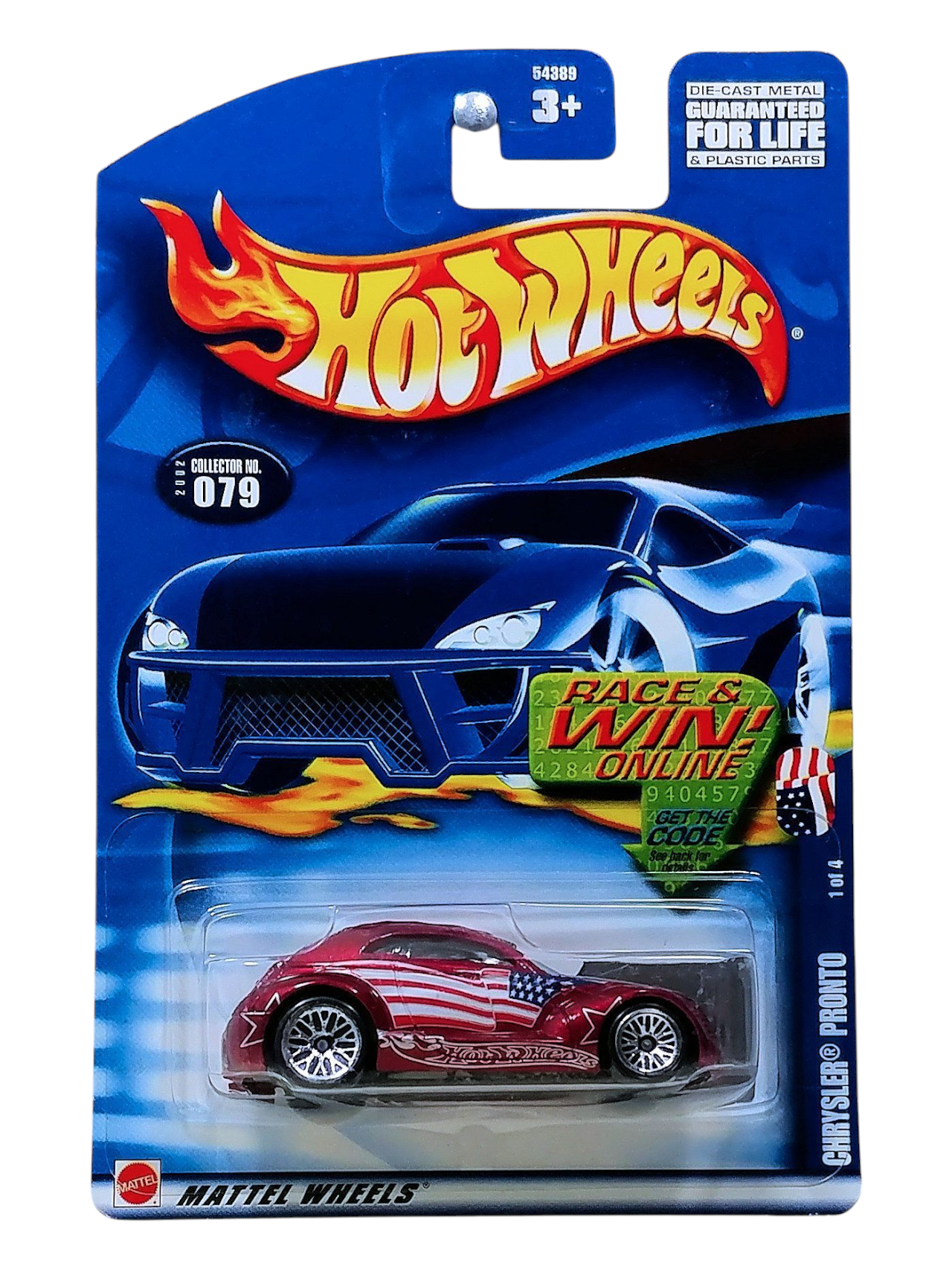 HotWheels Chrysler Pronto Collector No-079 Imported Mainline 1:64 Scale (Blister Damaged)
