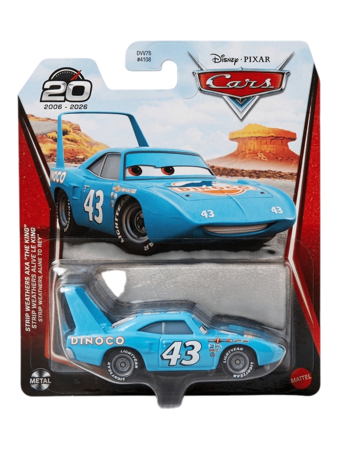 Disney Pixar Cars Strip Weathers "The King" #43 | Dinoco Premium Metal Diecast