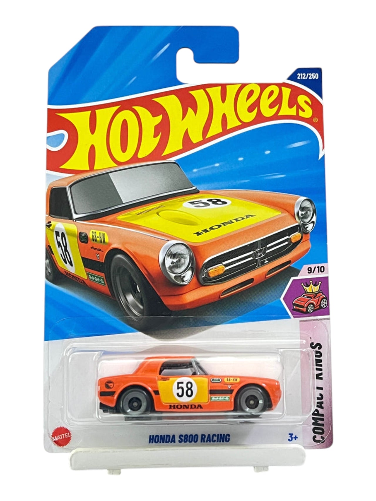 Hotwheels 'Honda S800 Racing' ( Treasure hunt )Imported Mainline (with protector) 1:64 Scale