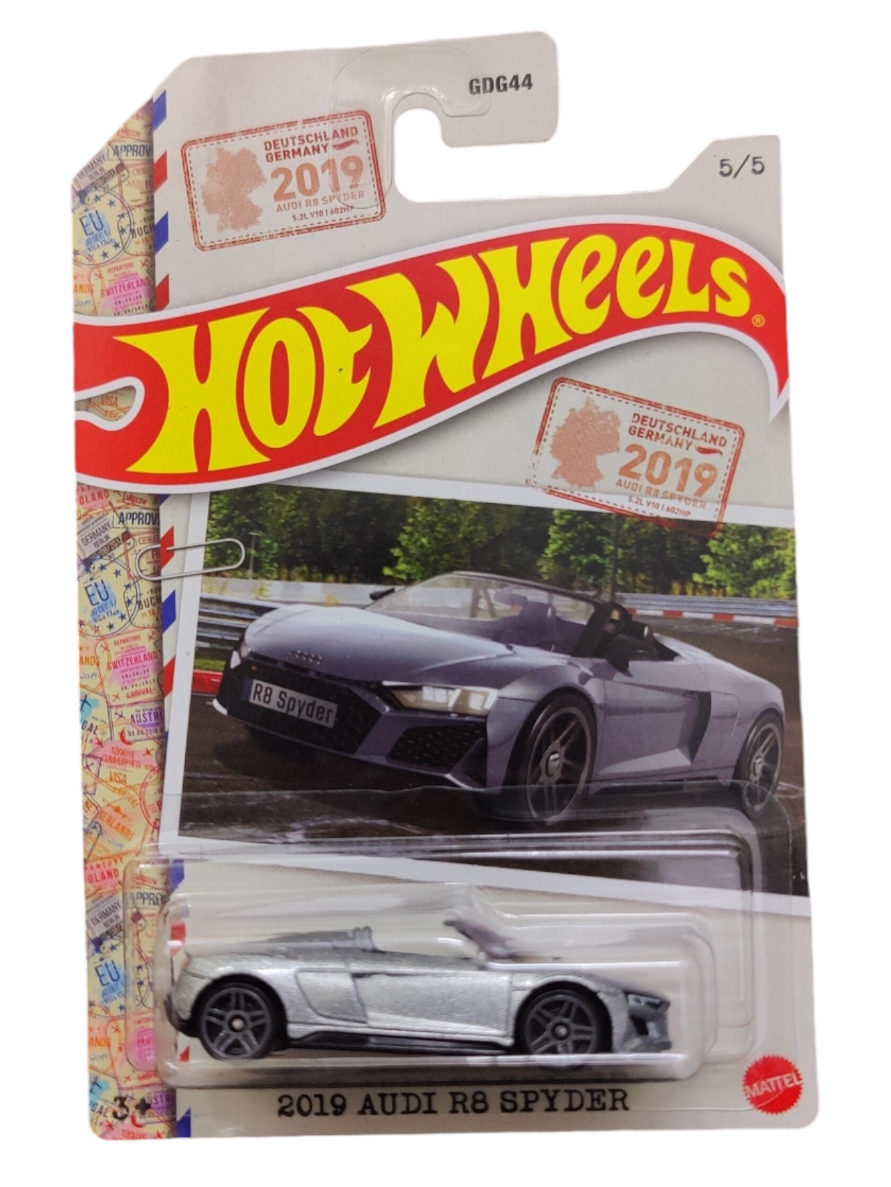 HotWheels 2019 Audi R8 Spyder Imported Mainline Card Art 1:64 Scale