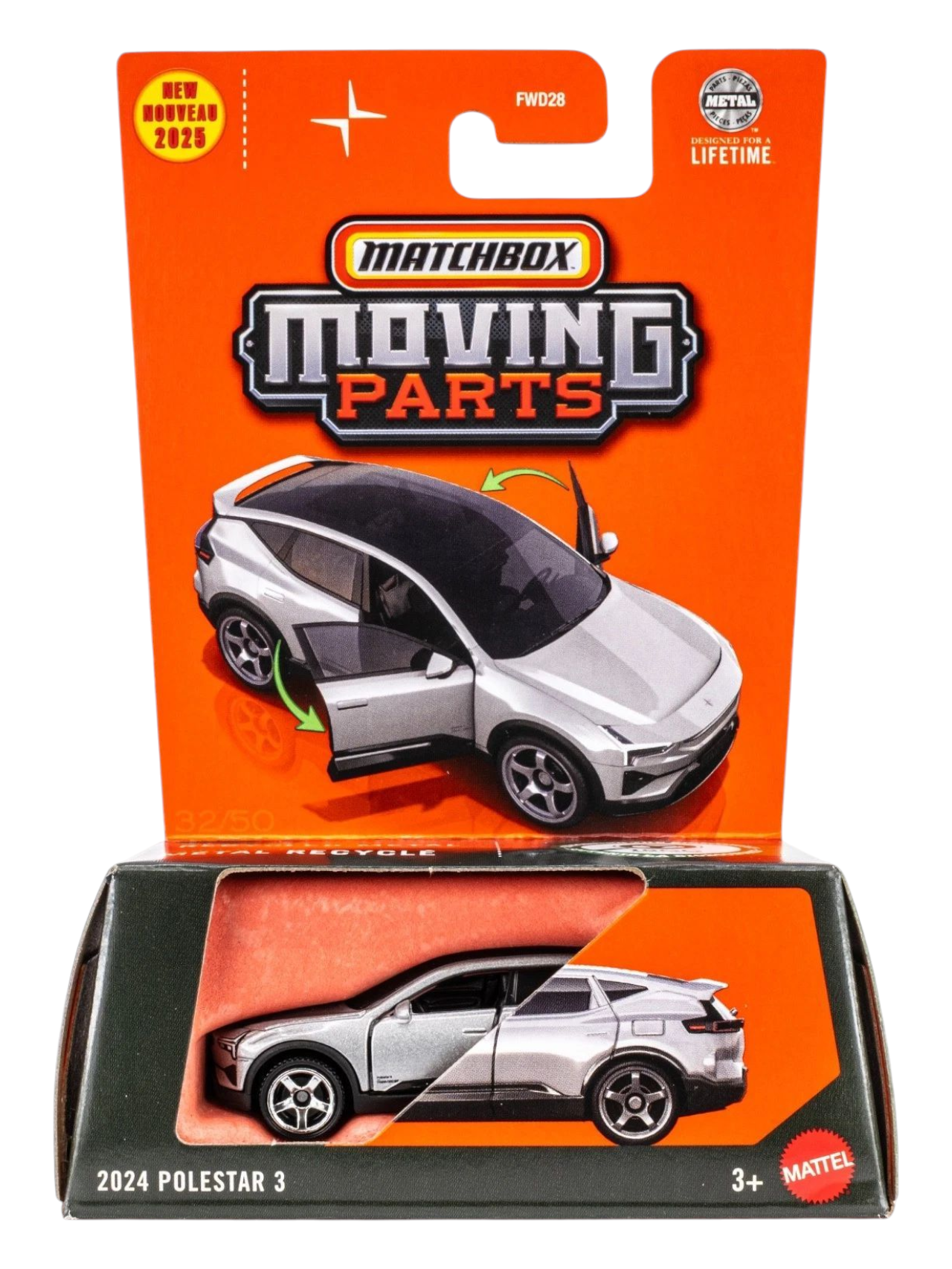 Matchbox Moving Parts 2024 Polestar 3 1:64 Scale