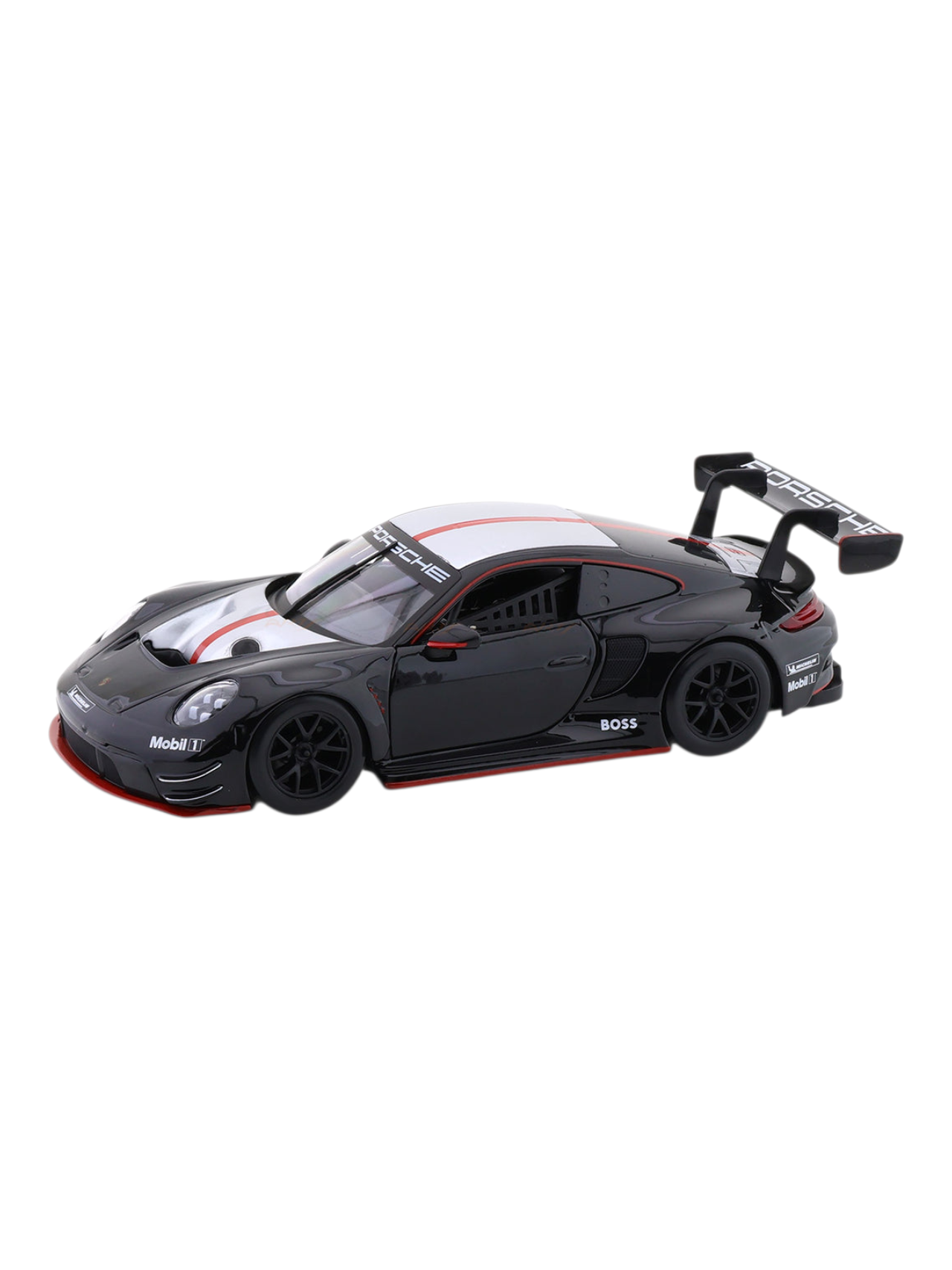Porsche 911 GT3 R black with Acrylic Case 1:24 Bburago Licensed Diecast Model Car | Motorsport Collectible