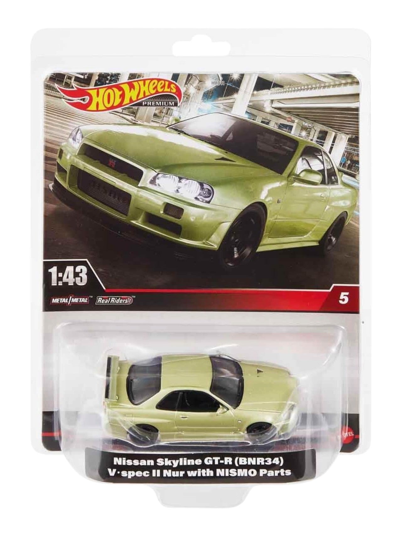 Hotwheels Premium Nissan Skyline GT-R, 1:43 Scale, Metal Body and Chassis, Asst HMD47