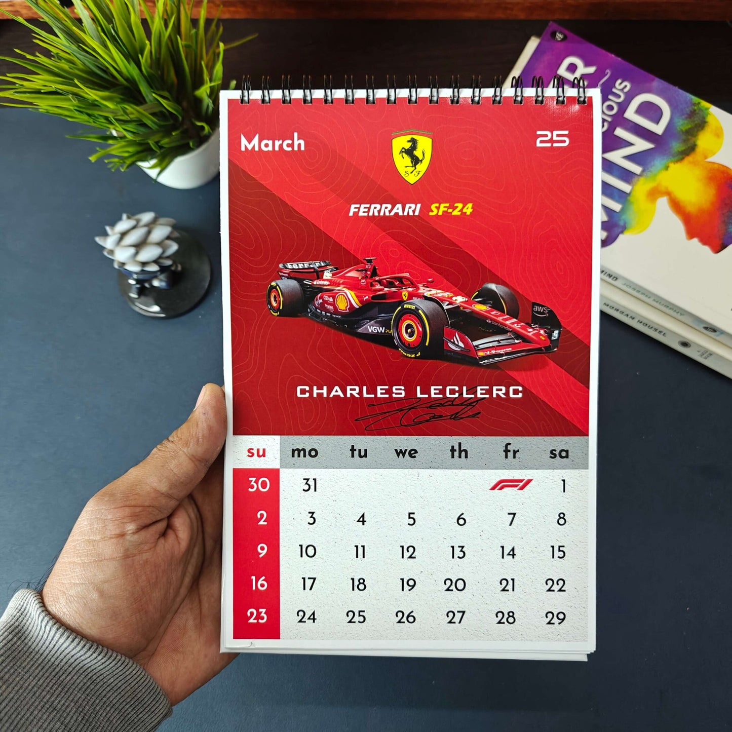 F1 Desk Calendar 2025 (6 x 9 inches)