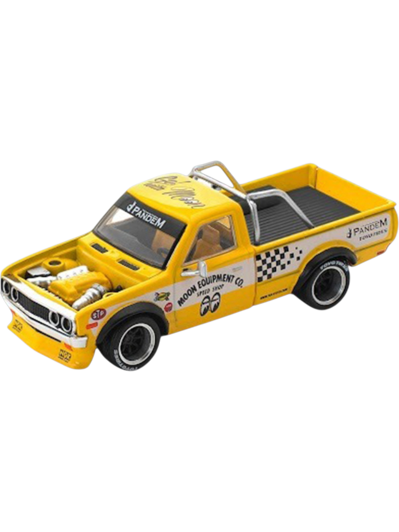 POP RACE Pandem Datsun 620 Pickup Yellow 1:64 Die-Cast Car Model | PR64-250