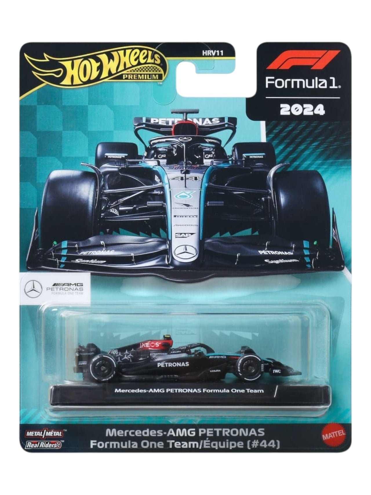 Hotwheels 2024 formula 1 Mercedes -amg petronas formula 1 team (#44) imported premium 1:64 Scale