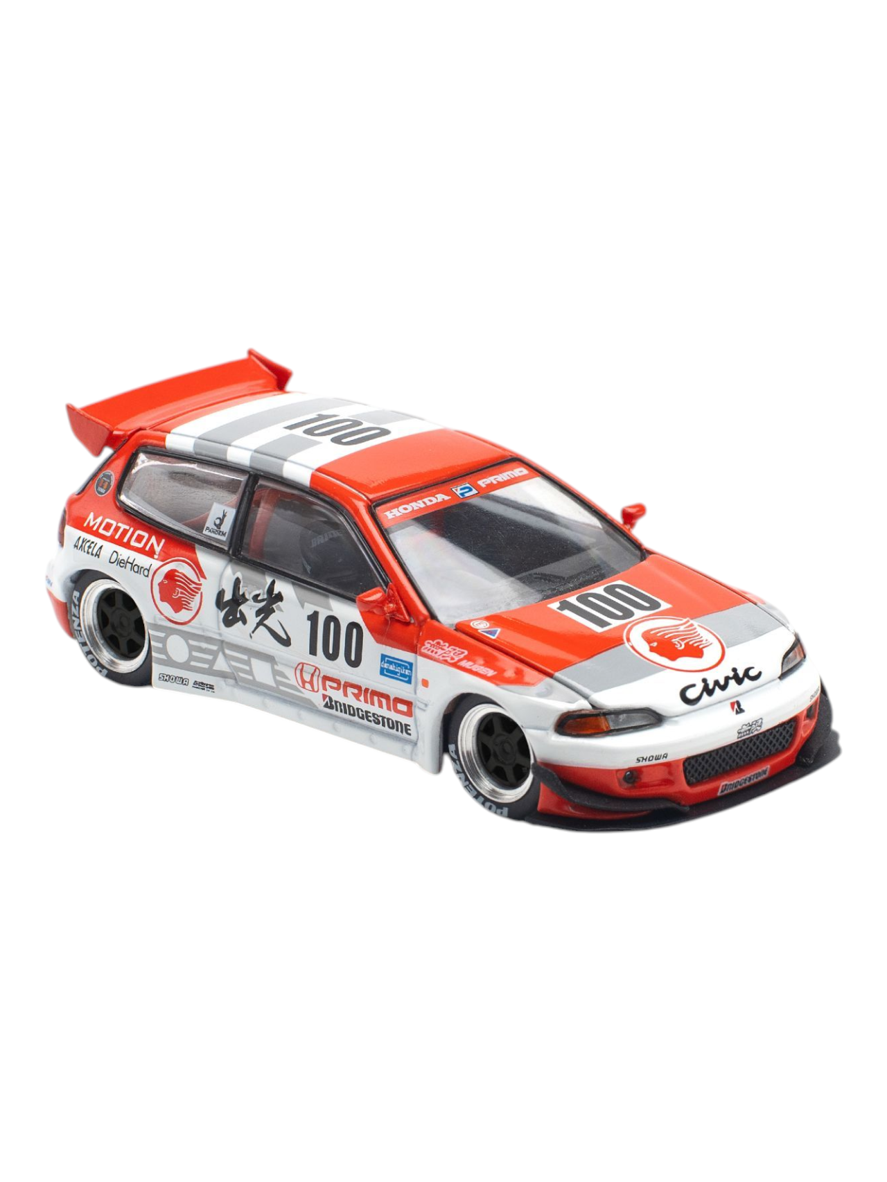 Pop Race Pandem Civic EG6 v15 Idemitsu Motion Infinite PR640212 1:64 Scale
