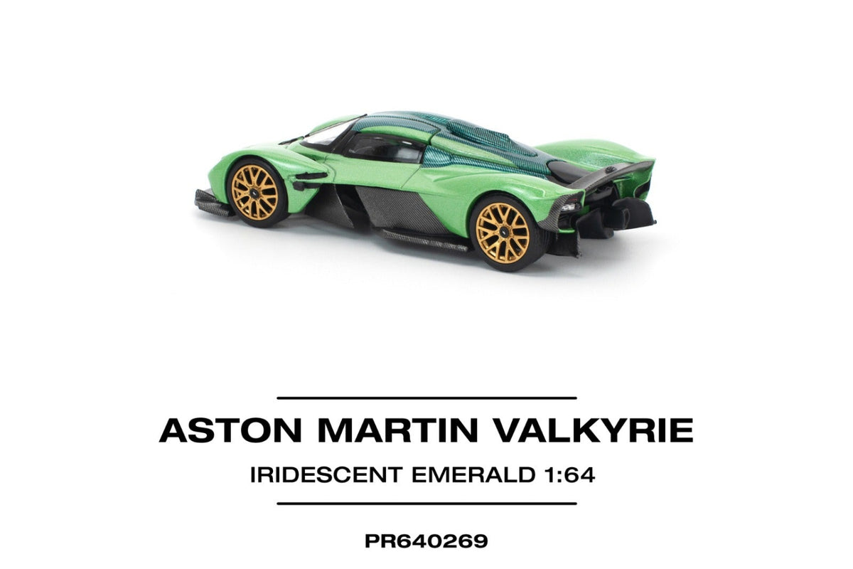 (PR640269) Pop Race ASTON MARTIN VALKYRIE - IRIDESCENT EMERALD Diecast Model 1:64 Scale