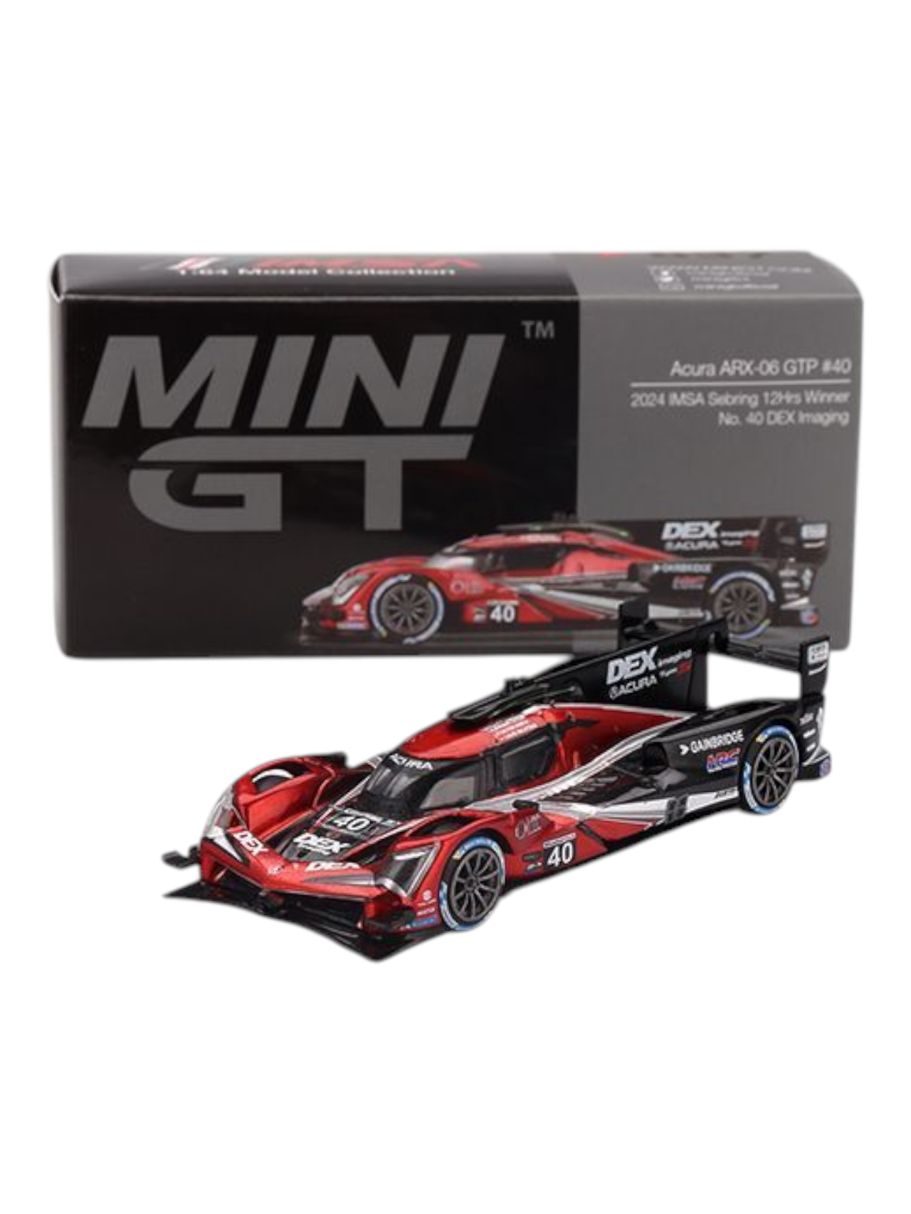 Mini GT Acura ARX-06 GTP #40 (2024 IMSA Sebring 12Hrs Winner No.40 DEX Imaging) 1:64 Scale