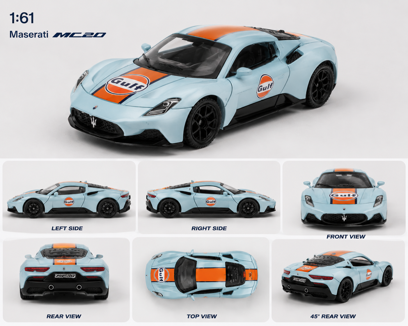 CCA "Maserati MC20" Gulf Imported 1:61 Scale acrylic Case No 017