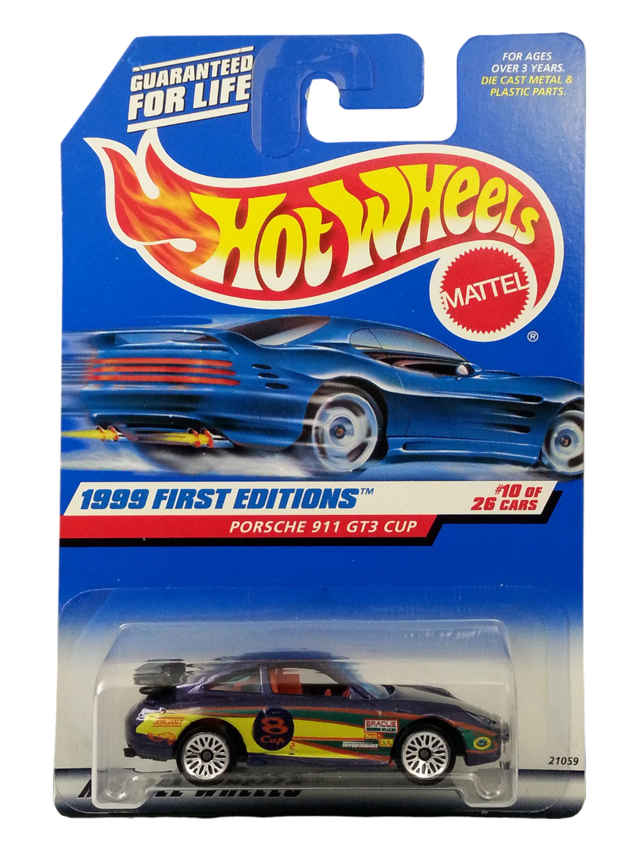 HotWheels 1999 First Editions Porsche 911 GT3 Cup Imported Mainline 1:64 Scale