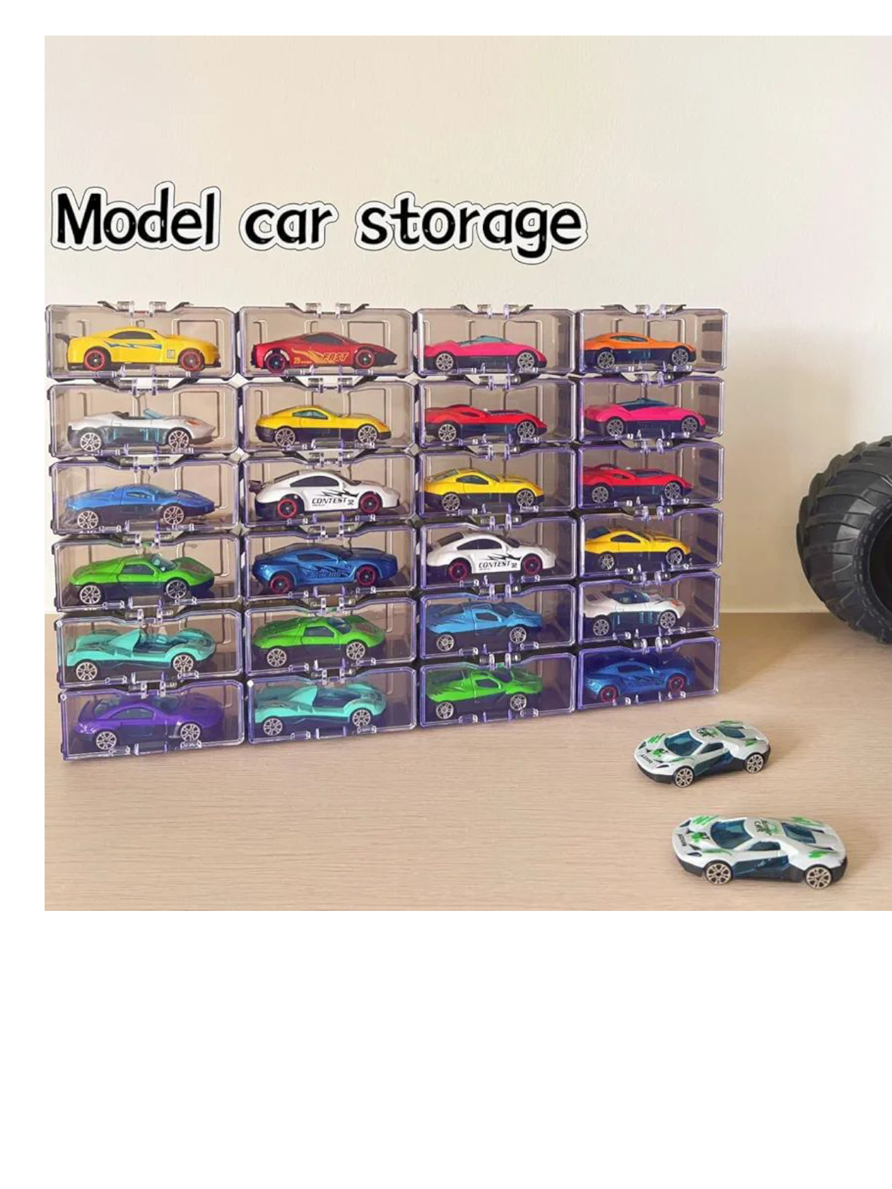 Interlocking Car Storage Case For Hotwheels 1:64 Scale