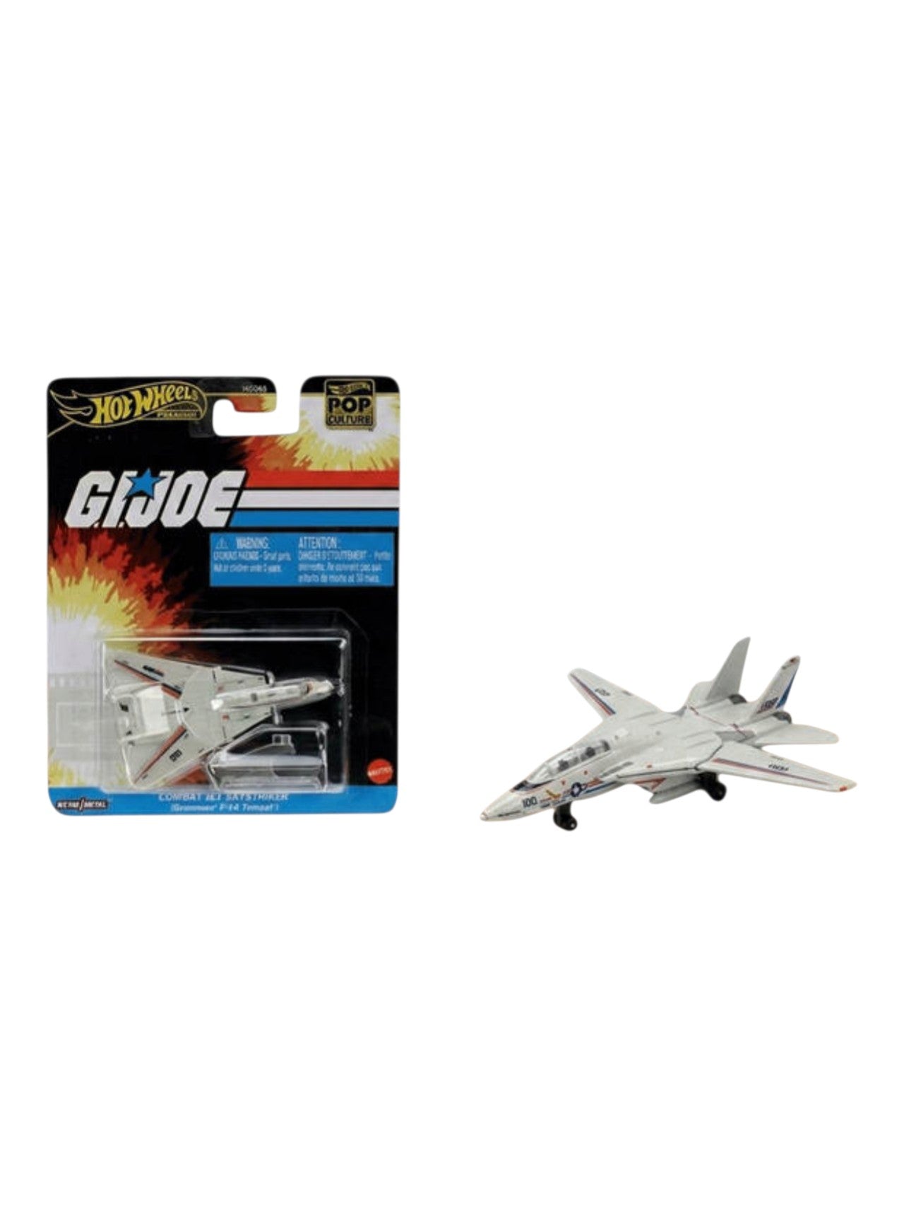HotWheels POP Culture 'G.I.JOE Combat Jet / Avion De Combat Skystriker ( Grumman F-14 Tomcat ) Aircraft Diecast Model Premium