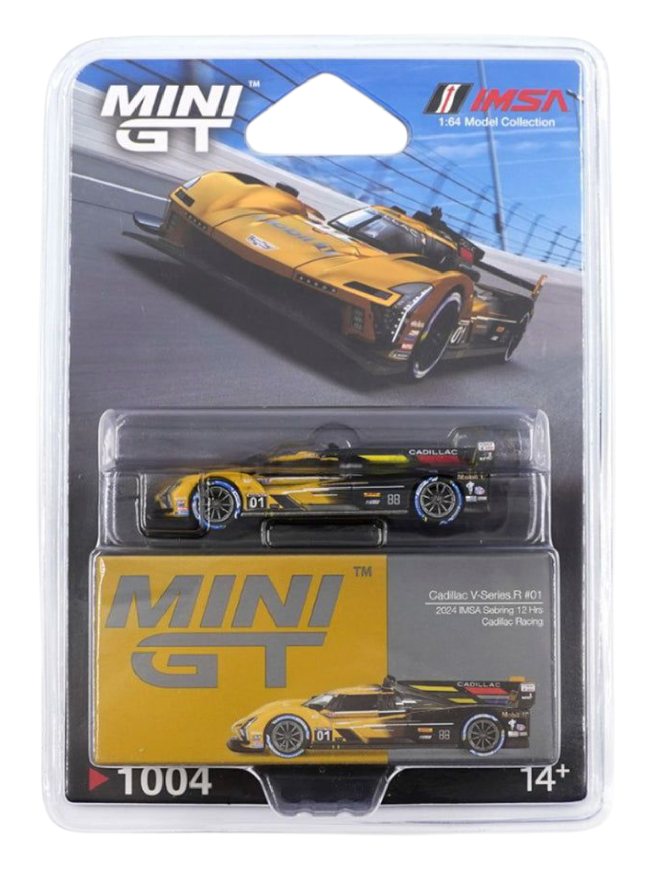 Mini GT Cadillac V-Series.R #01 (2024 IMSA Sebring 12 Hrs Cadillac Racing) Code-1004 1:64 Scale