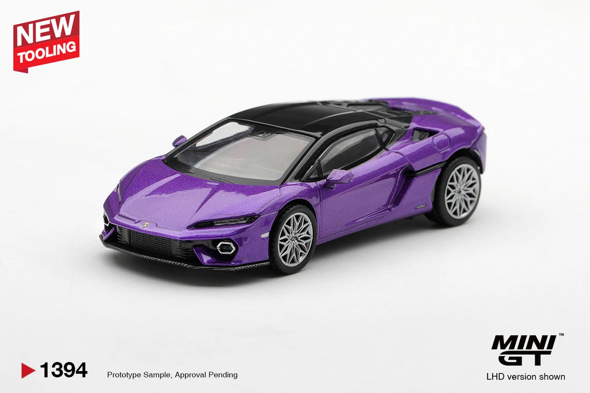 Pre-Order No.1394 Lamborghini Temerario -- Viola Pasifae (Purple) Blister/Box Diecast Model