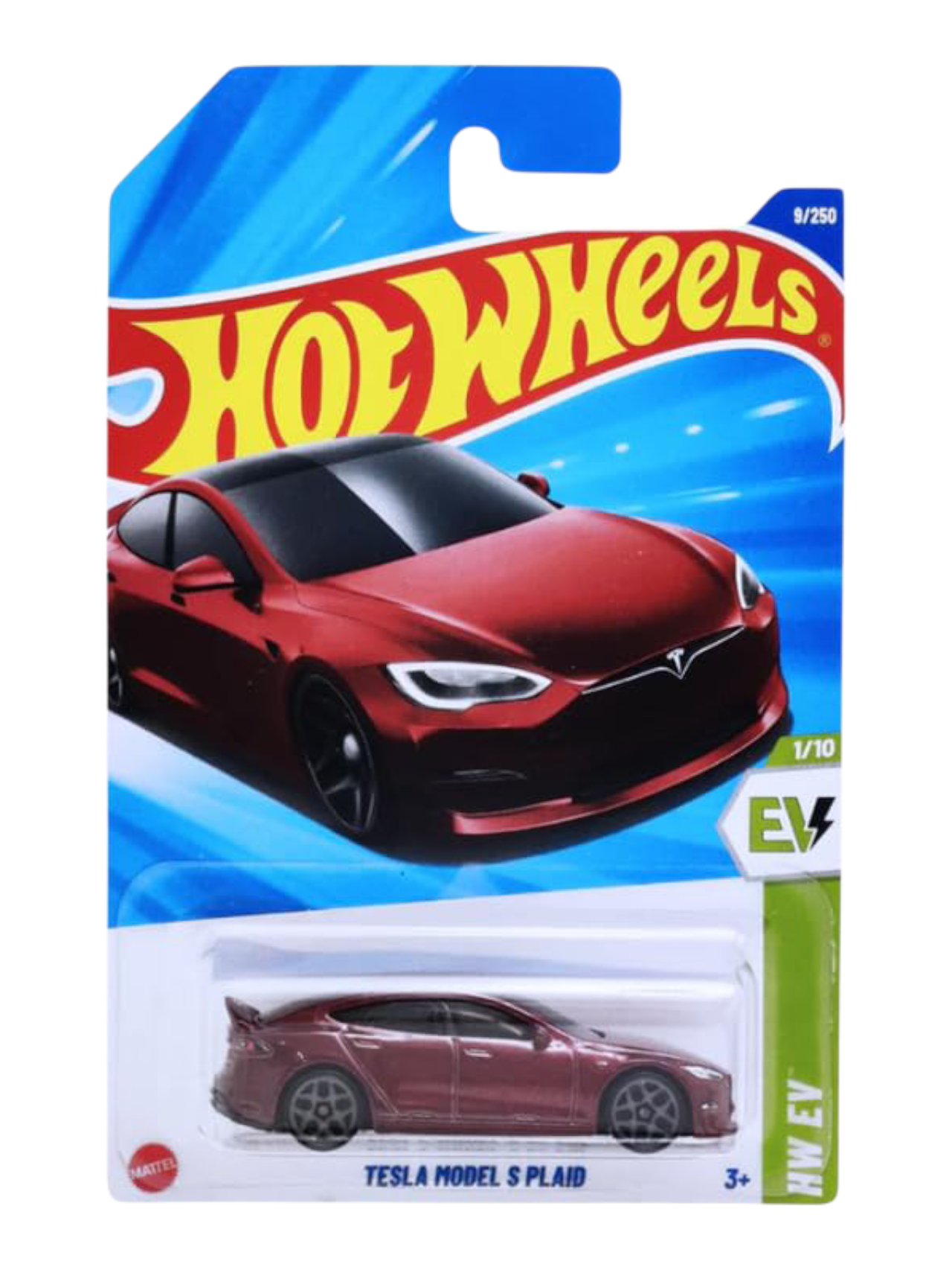 HotWheels Tesla Model S Plaid Imported Mainline 1:64 Scale