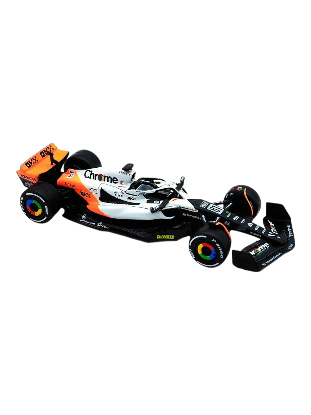 Bburago 1/43 Scale Formula 1 McLaren F1 MCL60 Monaco Grand Prix Collection - #4 Lando Norris