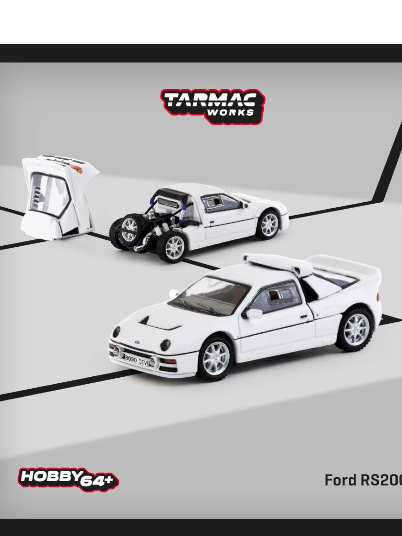 Tarmac Works Ford RS200 1:64 Scale (With Acrylic Case)