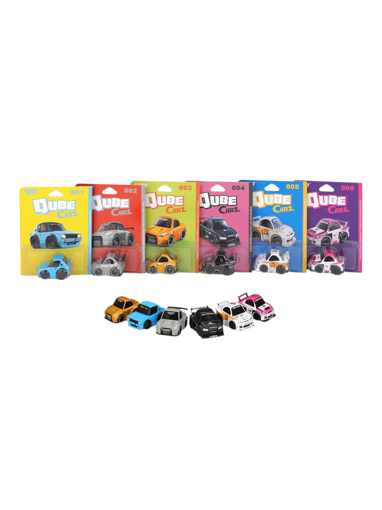 Buy Mini GT QubeCarz Set of 6 Diecast Cars – Toy Collectors India