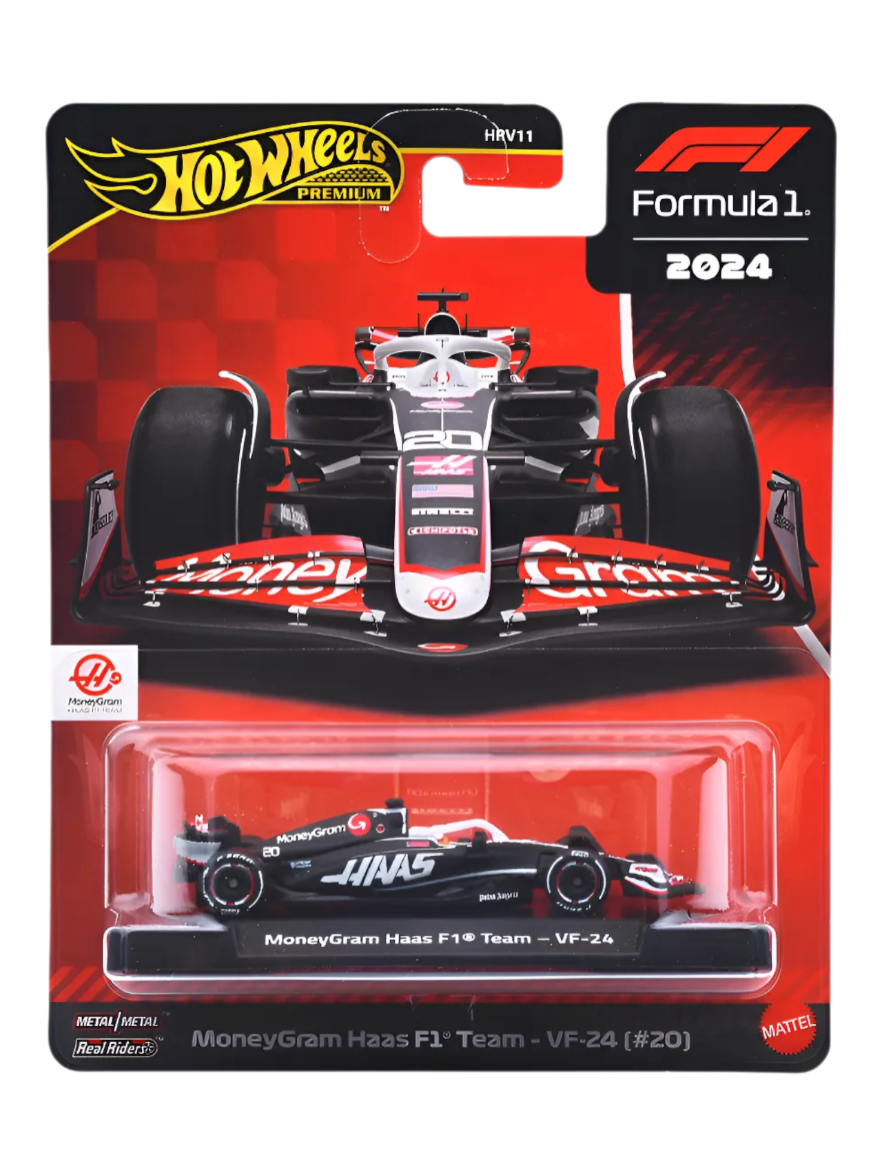 Hotwheels Moneygram Haas F1 Team - VF-24 (#20) premium Imported 1:64 Scale 2024