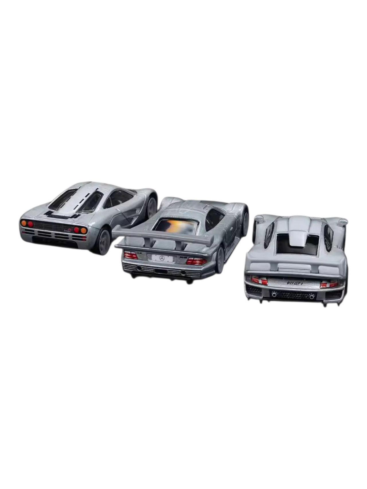 HotWheels Imported Premium Fleet Series 1997 Porsche 911 GT1,Mclaren F1,1997 Mercedes-Benz CLK-GTR 1:64 Scale (Box Damaged)