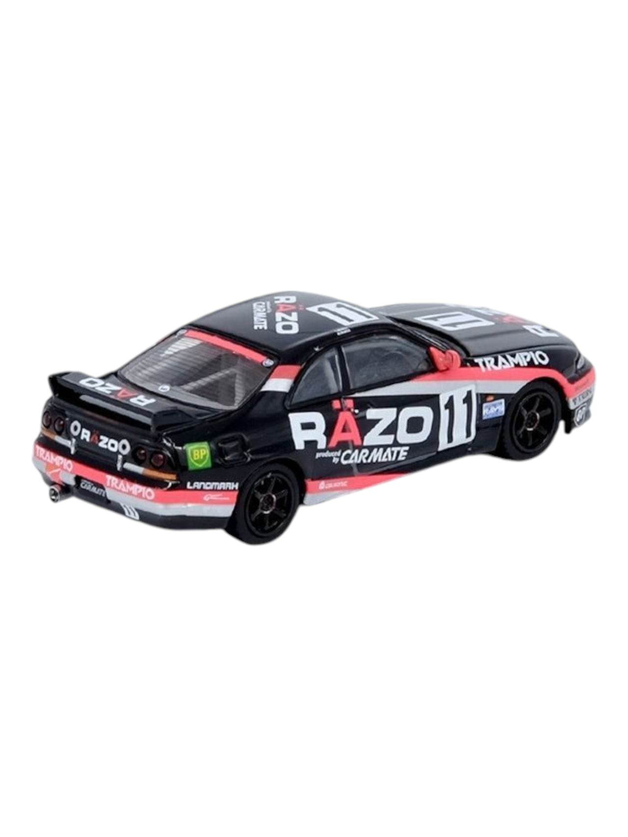 Inno64 Nissan Skyline GT-R (R33) #11 "Razo Trampio" Sendan Highland 1995 Winner Diecast 1:64 Scale (With Acrylic Case)