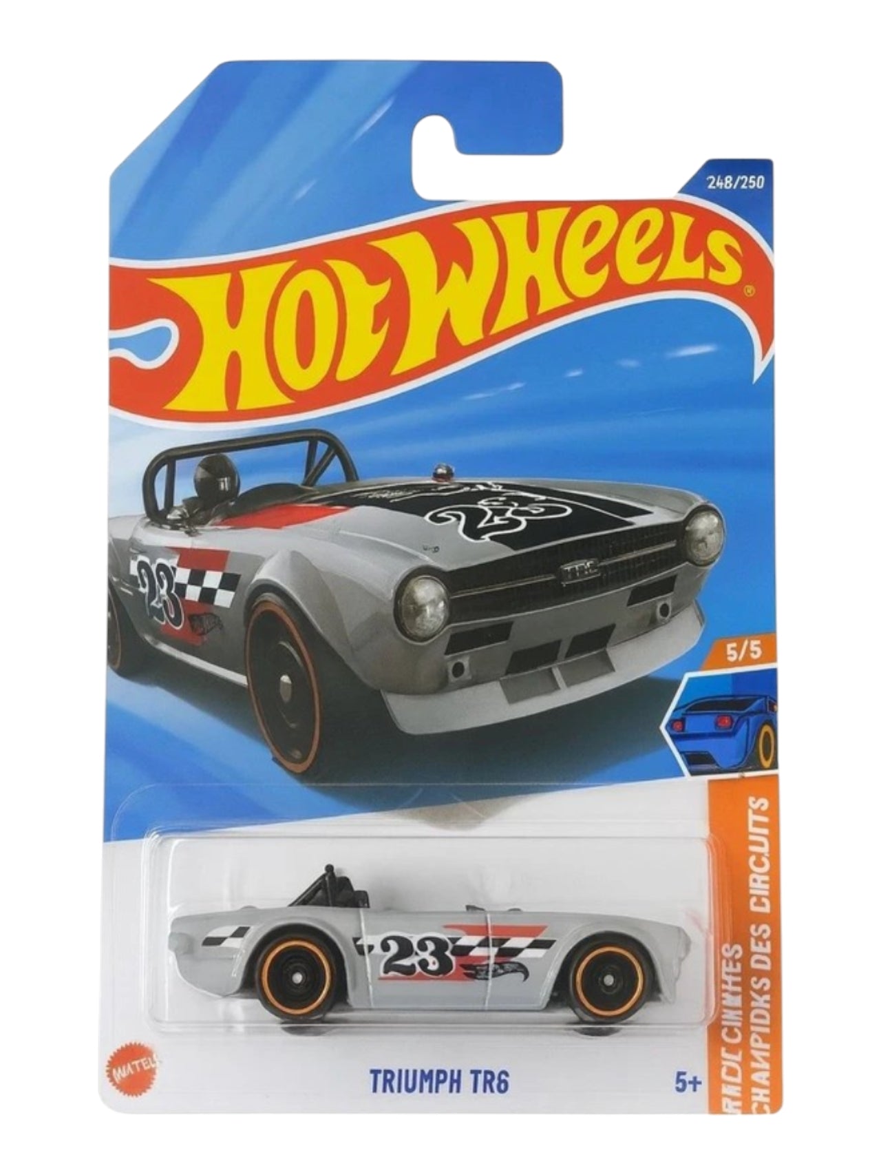 Hotwheels 'Triumph TR6( Treasure hunt )Imported Mainline (with protector) 1:64 Scale