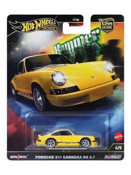 Hotwheels hammer drops porsche 911 carrera rs 2.7 imported premium 1:64 Scale