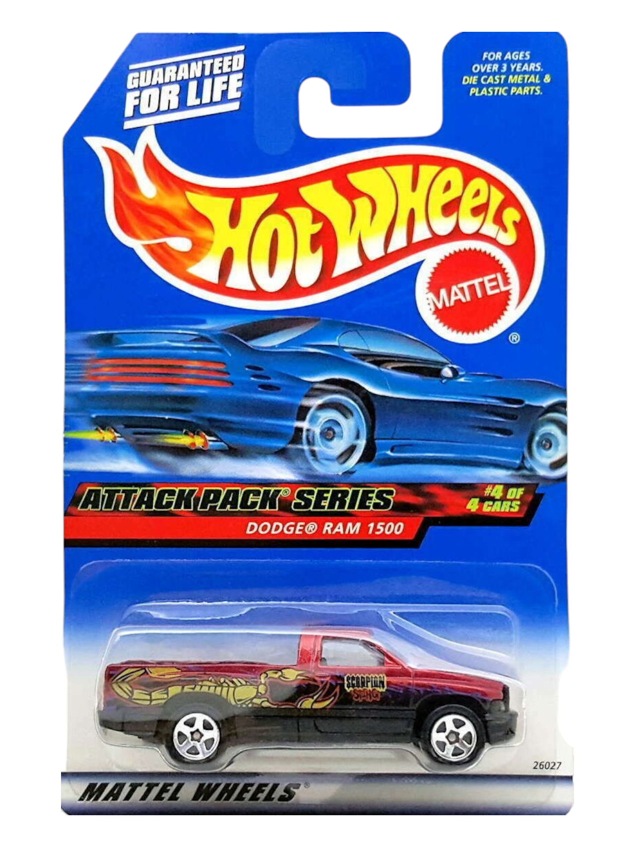 HotWheels Attack Pack Series Dodge Ram 1500 Imported Mainline 1:64 Scale (Blister Damaged)