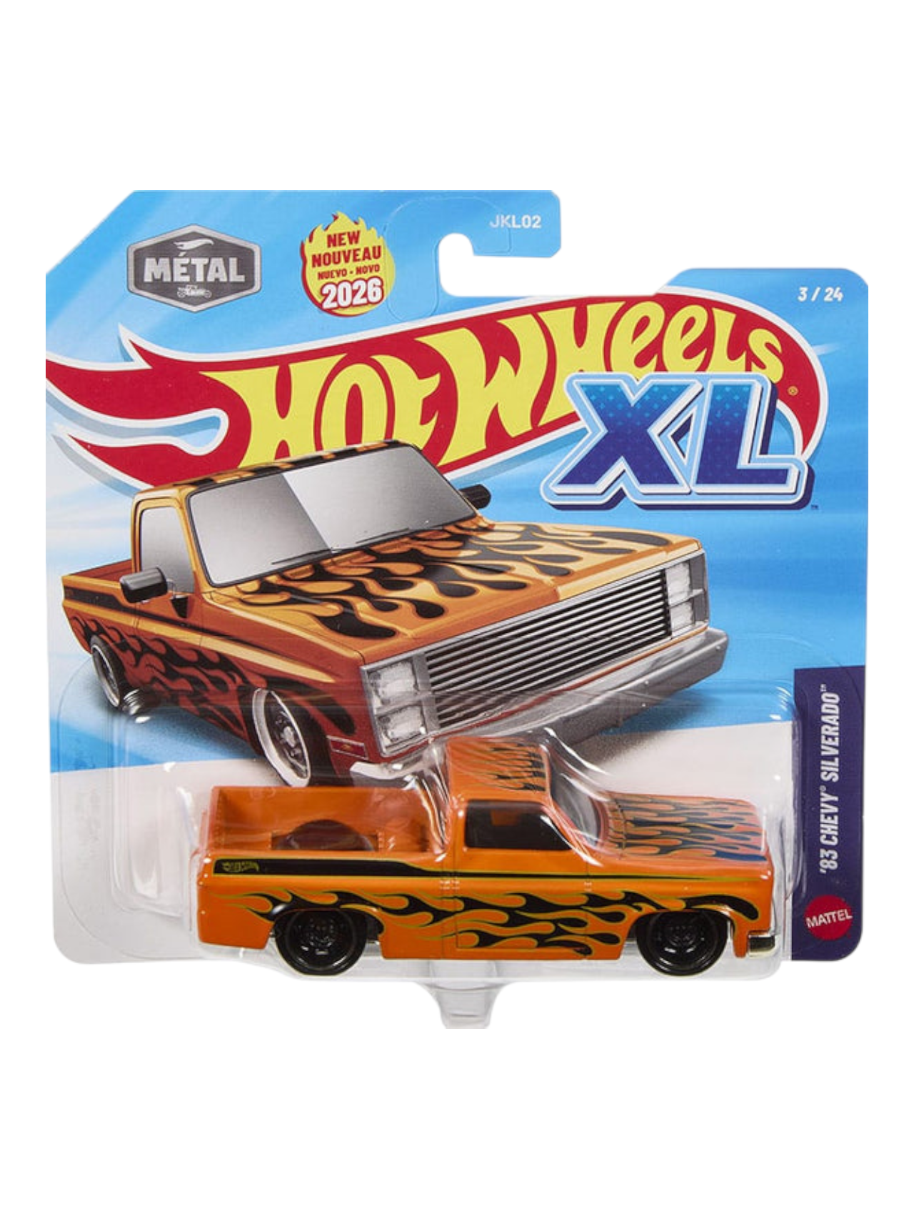 HotWheels XL 2026 '83 Chevy Silverado Imported Premium 1:64 Scale HotWheels XL 2026 '83 Chevy Silverado Imported Premium 1:64 Scale