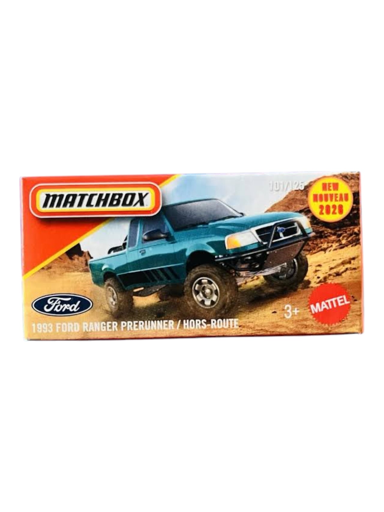 Matchbox Mainline 1993 Ford Ranger Prerunner / Hors-route 1:64 Scale | Mattel 101/125| Collector Edition