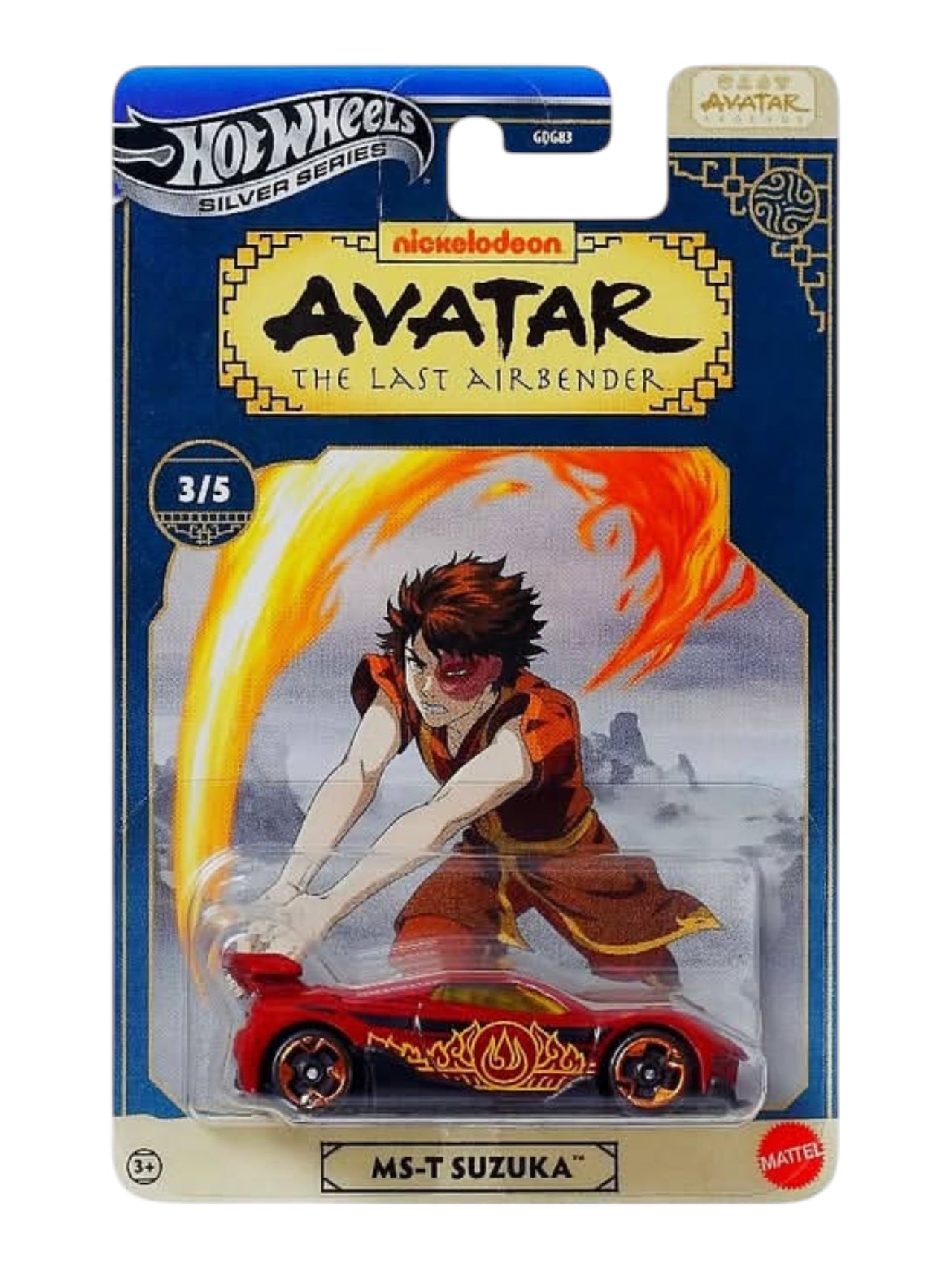 HotWheels Silver Series Avatar The Last Airbender "MS-T Suzuka" Imported Card Art 1:64 Scale