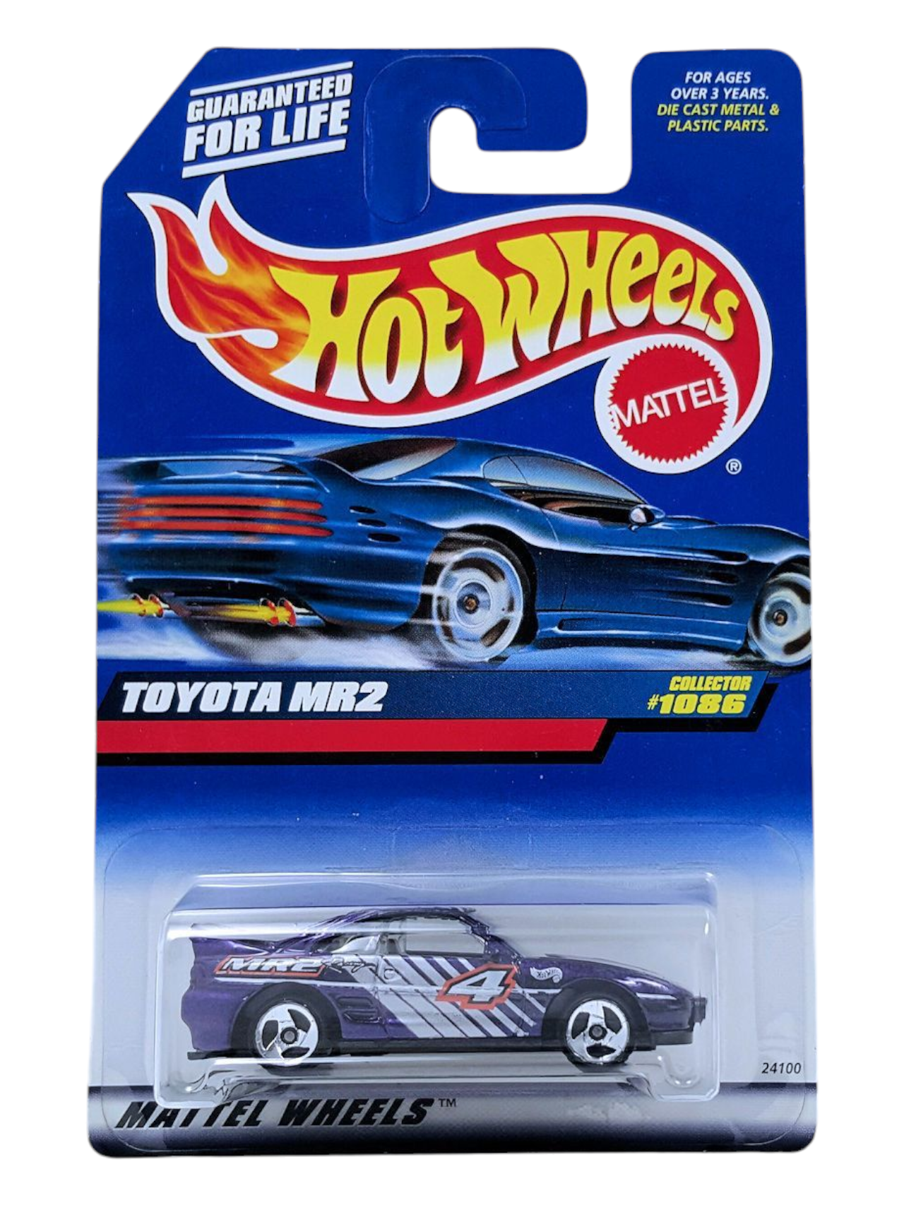 HotWheels Toyota MR2 Collector No-1086 Imported Mainline 1:64 Scale (Blister Damaged)