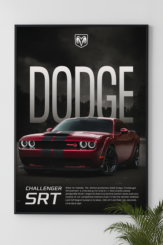 Drift Culture Dodge Challenger wall poster