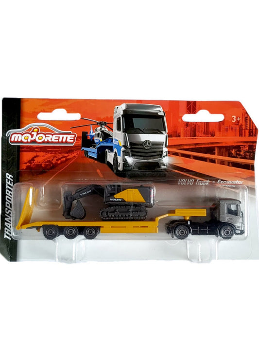 Majorette Transporter Volvo Truck + Excavator