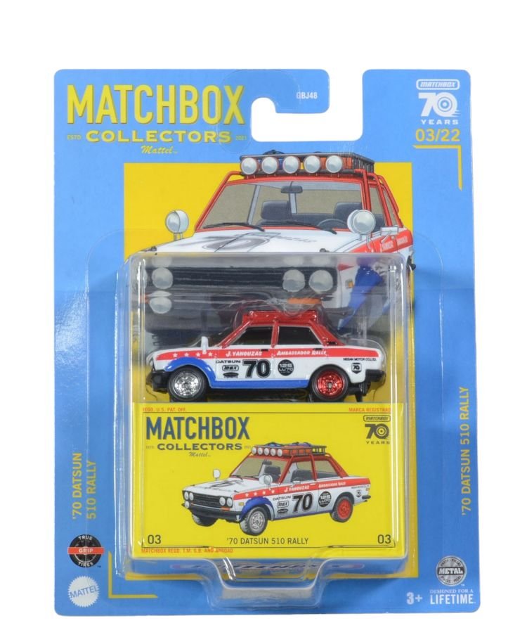 MatchBox collectors 70 datsun 510 rally