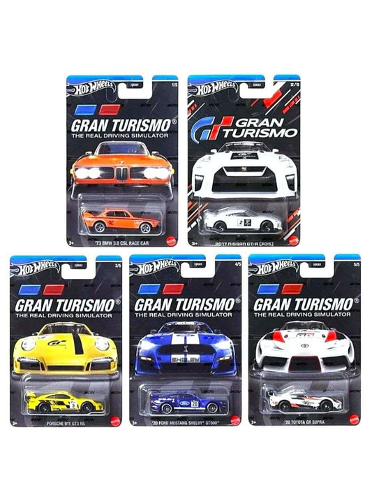 Hotwheels Gran Turismo set of 5 Imported card art mainline 1:64 Scale