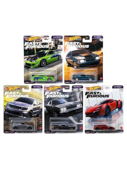 Hotwheels Exclusive Fast and Furious Set of 5