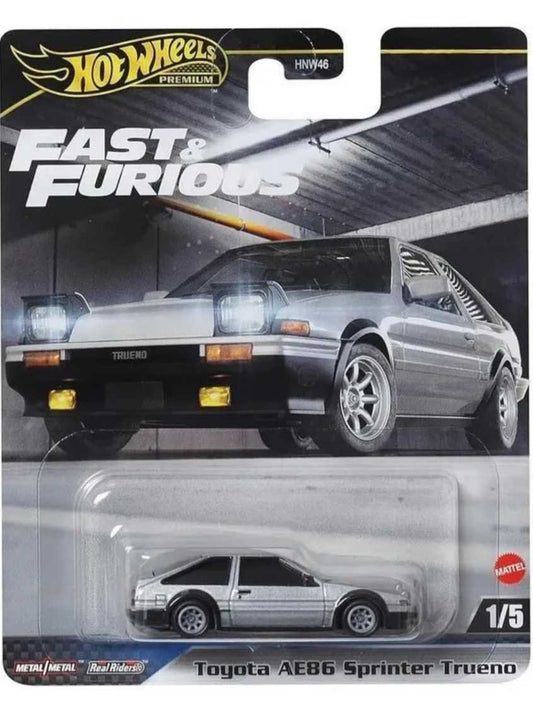 Hotwheels Fast & Furious Toyota AE86 Sprinter Trueno Imported Premium Card Art 1:64 Scale