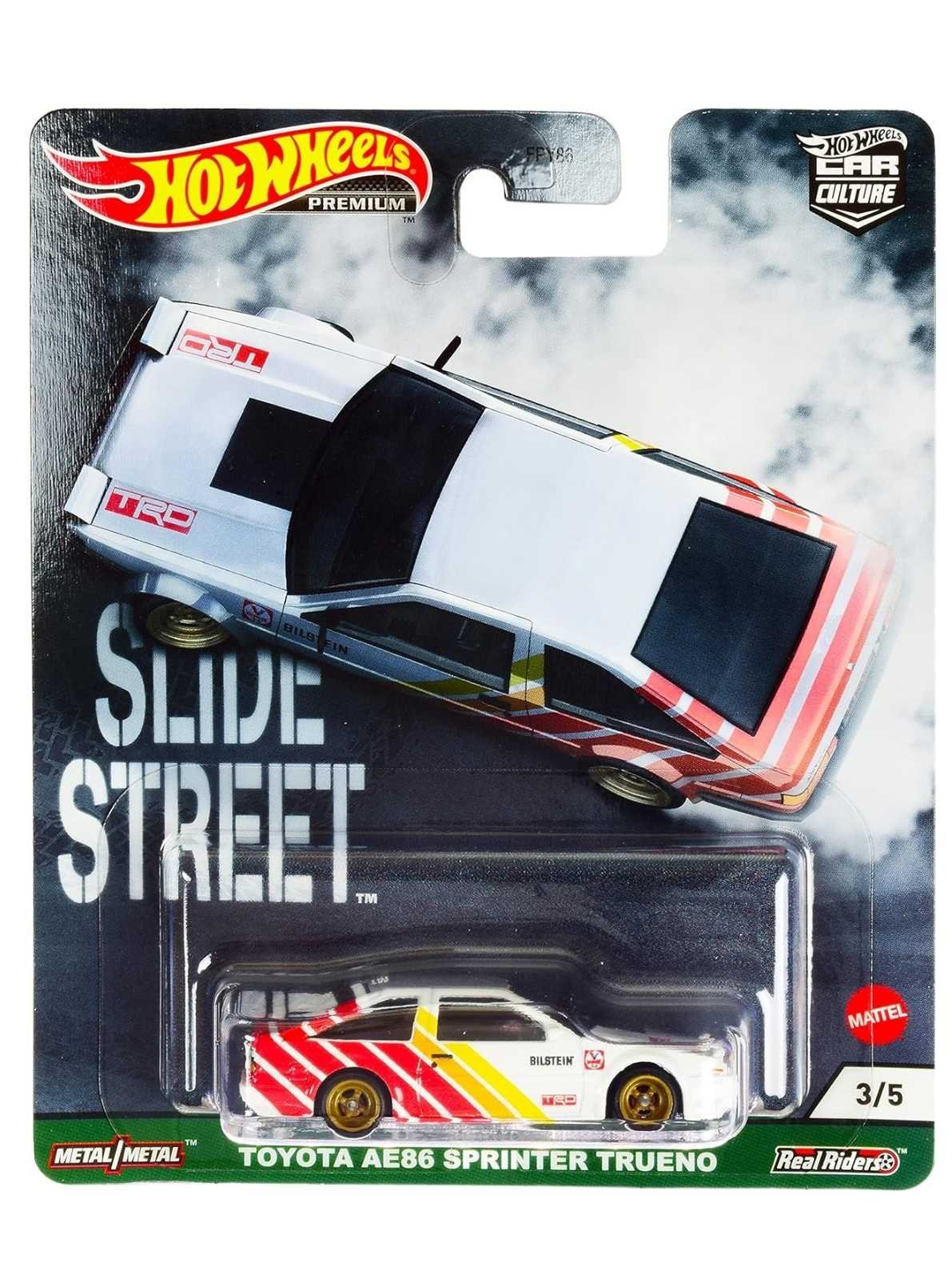 Hotwheels Slide Street Toyota AE86 Sprinter Trueno imported  Premium edition 1:64 Scale