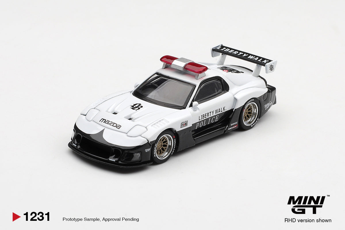 Mini GT-1231 Mazda RX-7 LB-Super Silhouette Police 1:64 Scale Box/Blister