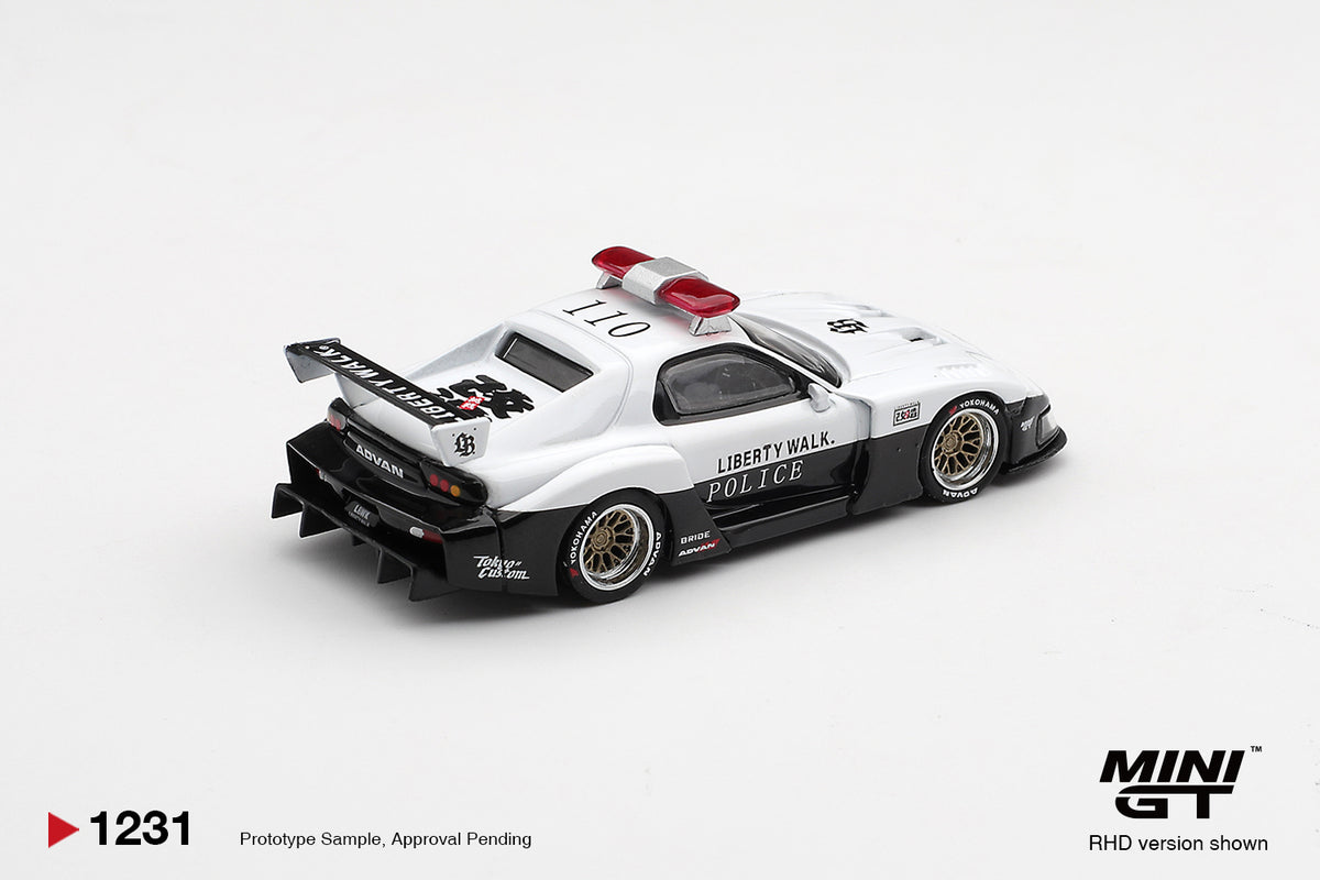 Mini GT-1231 Mazda RX-7 LB-Super Silhouette Police 1:64 Scale Box/Blister