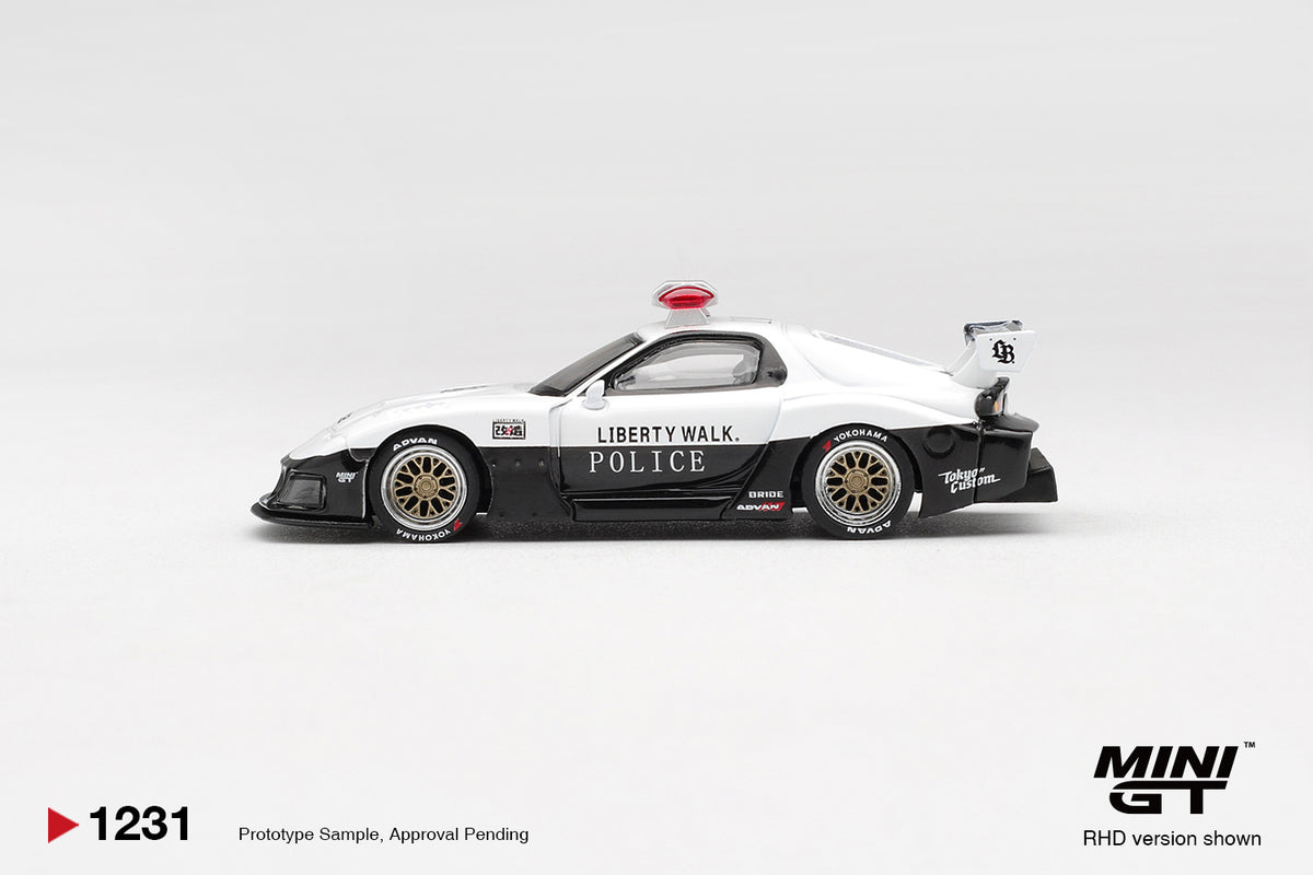 Mini GT-1231 Mazda RX-7 LB-Super Silhouette Police 1:64 Scale Box/Blister