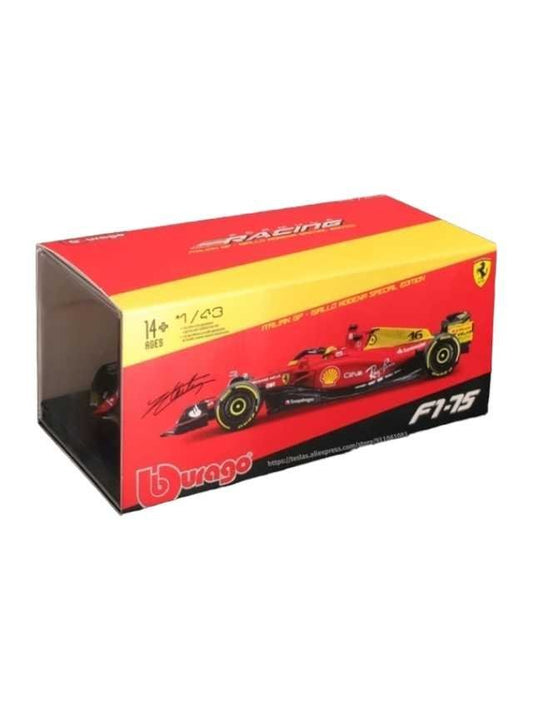 EXCLUSIVE Bburago Formula 1 (F1) Ferrari F1-75 Italian GP Charles Leclerc 2023