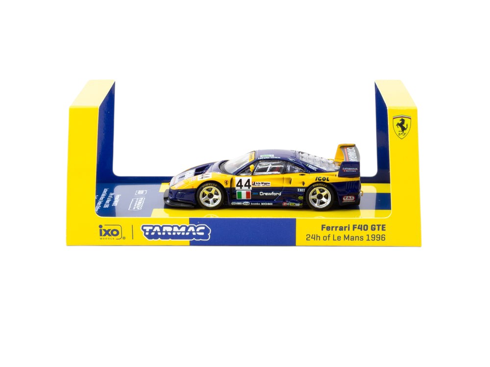 Tarmac Works ixo Models "Ferrari F40 GTE 24h of Le Mans 1996" Diecast Model 1:64 Scale