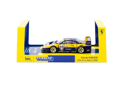 Tarmac Works ixo Models "Ferrari F40 GTE 24h of Le Mans 1996" Diecast Model 1:64 Scale
